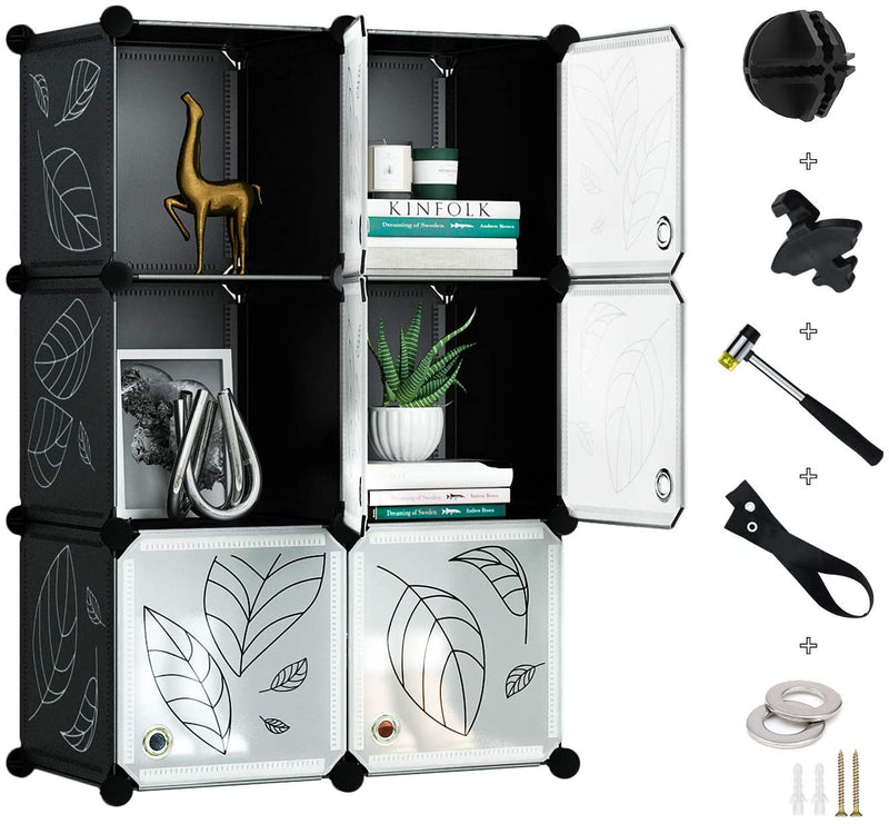  DIY Cube Bookcase Storage Organizer,Plastic Closet